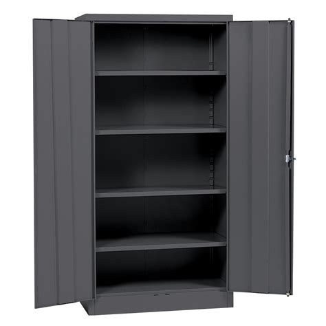 steel storage cabinet with shelves